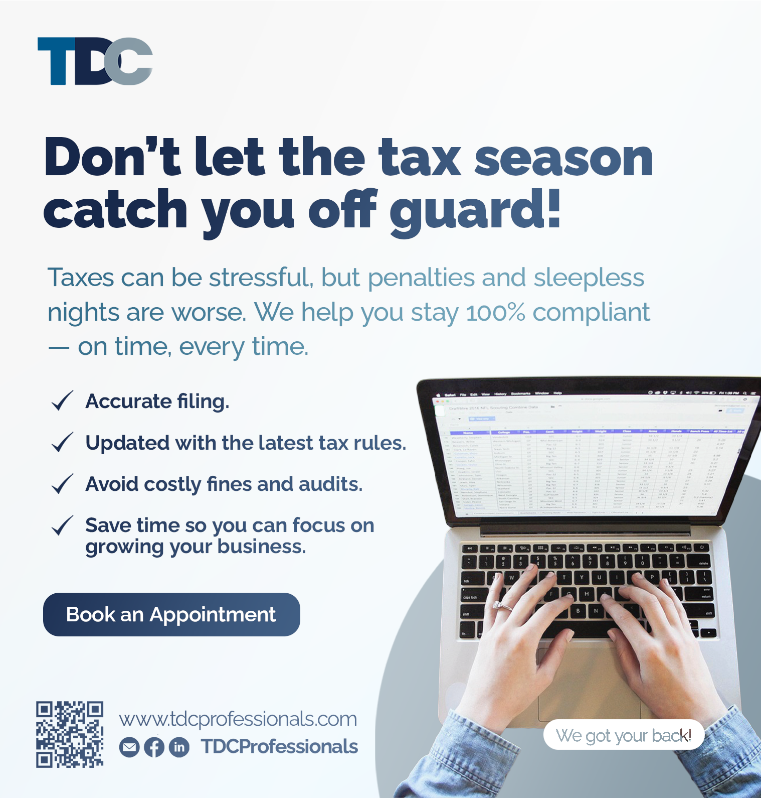 Tax deadlines shouldn’t be stressful!